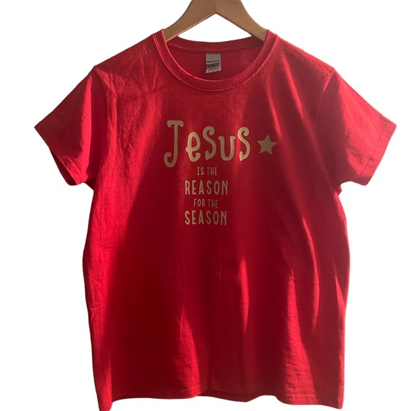 Jesus is the reason of the season holiday t shirt size Medium - Picture 3 of 5